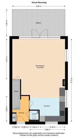 Floorplan - Langetaam 5B, 3155 TE Maasland